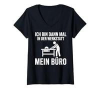 Women's Ich bin dann mal in der Werkstatt Mein Büro V-Neck T-Shirt