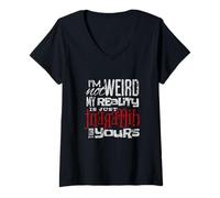 Womens Ich bin Nicht sttsam Meine Realität ist Anders Design V-Neck T-Shirt