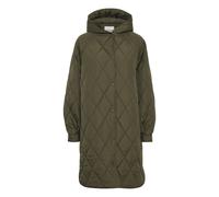 Women's Ichi Ihhansa Ja Long Quilted Coat Vert M