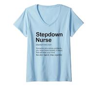 Womens ICU Step Down Nurse - Funny Dictionary Meaning V-Neck T-Shirt