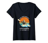 Womens I'd Give A Fuck But I Already Gave It Whitewater Kayaking V-Neck T-Shirt