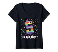 Women's I'd Hit That Cinco de Mayo Piñata 5 V-Neck T-Shirt