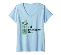 Women's Id Propagate that Funny Houseplant Propagation Lover V-Neck T-Shirt
