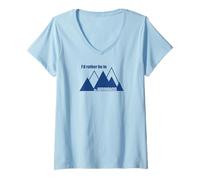 Women's I'd Rather Be in The Adirondacks V-Neck T-Shirt