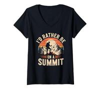 Women's I'd Rather Be on a Summit V-Neck T-Shirt
