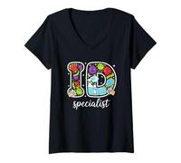 Women's ID Specialist Infectious Disease Cartoon V-Neck T-Shirt