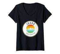 Womens Idaho State Design Idaho family trip Idaho Lover V-Neck T-Shirt