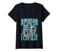 Women's IDK How Much Longer I Can Slay V-Neck T-Shirt