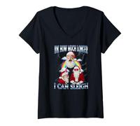 Womens IDK How Much Longer I Can Sleigh Christmas V-Neck T-Shirt