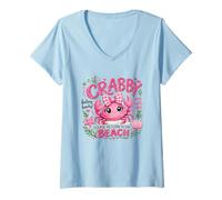 Women's If Crabby Please Return to Beach Feeling Beachy Women V-Neck T-Shirt