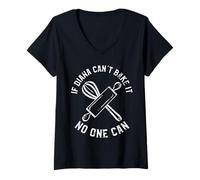 Women's If Diana Can't Bake It No One Can First Name Diana V-Neck T-Shirt