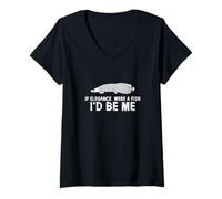 Womens If Elegance were A Fish I'd Be Me Ichthyology Arapaima Lover V-Neck T-Shirt