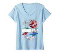 Women's If Found Return Me to Planet Orionyx-7 Space Apparel V-Neck T-Shirt