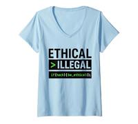 Womens If Hack Be Ethical Cyber Security Analyst V-Neck T-Shirt