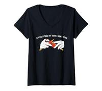 Womens If I Can't Take My Yarn I Won't Come Knitting V-Neck T-Shirt