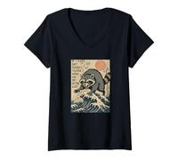Womens If I Ever Get Rabies You're High On My Biting List Raccoon V-Neck T-Shirt