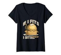 Womens If i fits i sits forever V-Neck T-Shirt