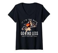 Womens If Im Too Much Go Find Less Pinup Witch Pumpkin Cat Design V-Neck T-Shirt