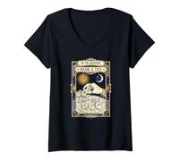 Women's If in Doubt Draw A Tile Mahjong Sun Moon V-Neck T-Shirt