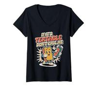 Womens If It's Textable Don't Call Me Introvet Phone Joke - V-Neck T-Shirt