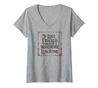 Women's IF Lost I Walked Through A Wardrobe AT LUNCHTIME V-Neck T-Shirt