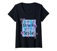 Womens If Lost Or Drunk Please Return to Bestie Retro Best Friend V-Neck T-Shirt