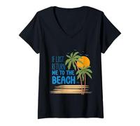 Womens If Lost Return Me to The Beach Vacation Tee V-Neck T-Shirt