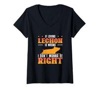 Womens If Loving Lechon is Wrong I Don't Wanna Be Right Lechon Fans V-Neck T-Shirt
