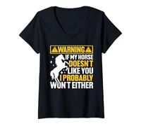 Womens If My Horse Doesn't Like You I Probably Won't Either V-Neck T-Shirt