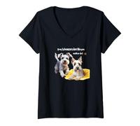 Womens If My Miniature Schnauzers Don't Like You Neither do I Funny V-Neck T-Shirt