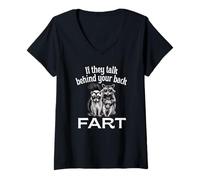 Womens If They Talk Behind Your Back Fart Skunk Racoon Possum Fun V-Neck T-Shirt