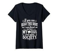 Women's If You Can Read This Book Lover Bookworm Reader Reading V-Neck T-Shirt