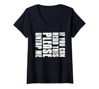Women's if You can Read This Please untap me V-Neck T-Shirt