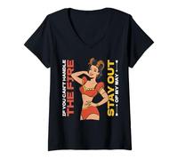 Womens If you can't handle the fire, stay out of my way. V-Neck T-Shirt