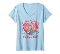 Womens If You Give Me a Student I Will Love Them Teacher Design V-Neck T-Shirt
