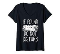 Womens If You Love Me Let Me Sleep Funny Sleepover Bedtime Sleep V-Neck T-Shirt