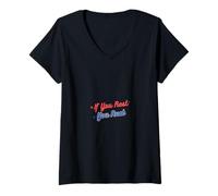 Womens If You Rest You Rust Orange Blue V-Neck T-Shirt