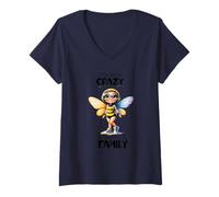 Womens If You Think I'm Crazy You Should See My Family V-Neck T-Shirt
