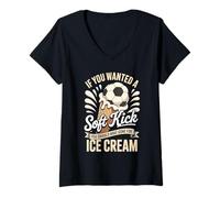 Women's If You Wanted A Soft Kick You Should Have Gone for Ice Cream V-Neck T-Shirt