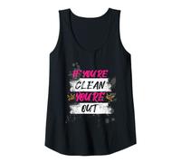 Womens If You're Clean You're Out Muddy Race Mud Run Mud Run Tank Top