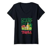 Womens If You're Gonna Be Salty, Bring Some Tequila,Summer Sunshine V-Neck T-Shirt
