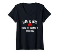 Womens Igbo Bu Igbo Onulu Ube Nwanne Ya Agbana Oso V-Neck T-Shirt