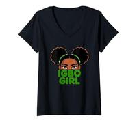 Womens Igbo Girl - Cute Nigerian Girl Of Nigeria V-Neck T-Shirt