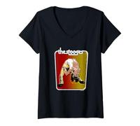 Womens Iggy Pop - Iggy and the Stooges Backbend V-Neck T-Shirt
