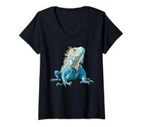 Womens Iguanas Iguana V-Neck T-Shirt