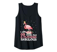 Womens I'm 60 Years Old & Flocking Fabulous 60th Birthday Flamingo Tank Top