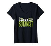 Womens I'm A Botanist Gardening Botanics Plants Flowers Botanist V-Neck T-Shirt