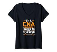 Women's I'm a CNA I've seen it All Heard it All and Cleaned it All V-Neck T-Shirt
