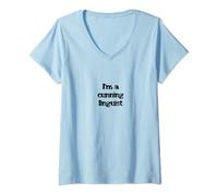 Womens I'm A Cunning Linguist Word Play V-Neck T-Shirt