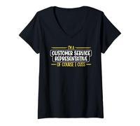 Women's I'm A Customer Service Representative Funny CSR Call Center V-Neck T-Shirt